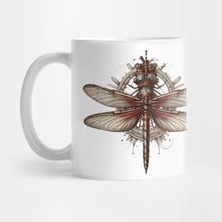 Retro Steampunk Dragonfly Mug